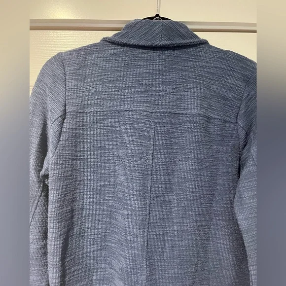 Steve Madden Slub Knit Blue Draped Cardigan - Picture 4 of 5